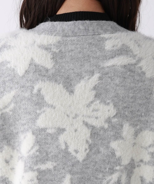 repipi armario（レピピ アルマリオ）の「【洗えるニット】FLOWERシャギーカーディガン（カーディガン/ボレロ・キッズ・ベージュ/グレー・LARGE/SMALL/MEDIUM）」の13枚目の写真