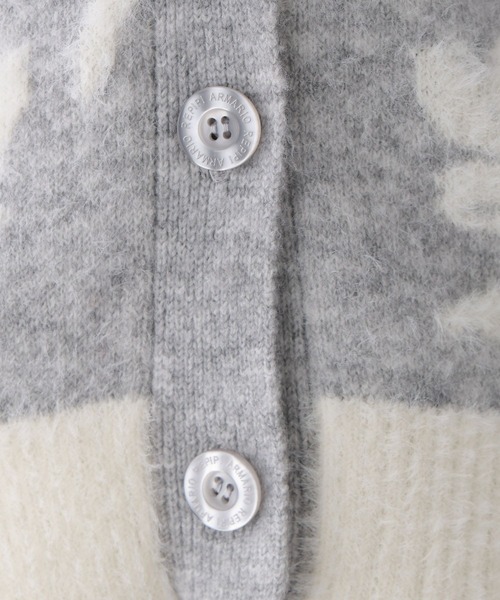 repipi armario（レピピ アルマリオ）の「【洗えるニット】FLOWERシャギーカーディガン（カーディガン/ボレロ・キッズ・ベージュ/グレー・LARGE/SMALL/MEDIUM）」の14枚目の写真