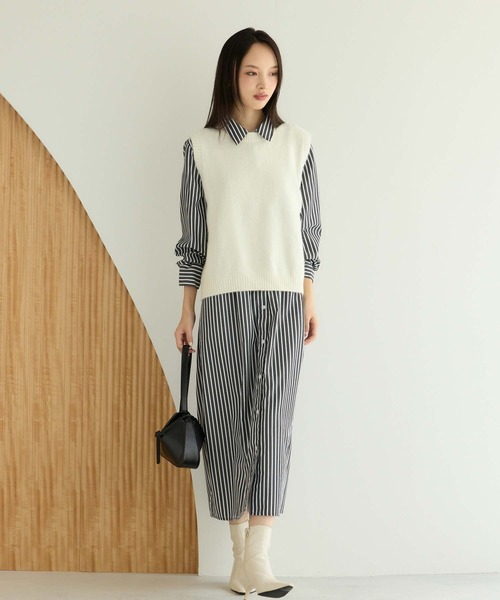 クルーネックニットベスト（ベスト）｜Edit Sheen（エディットシーン