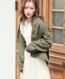 ノーカラーブルゾン