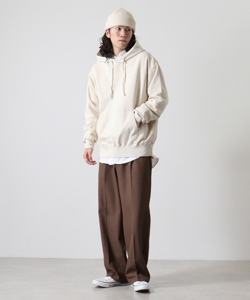 CROSS & STITCH（クロスステッチ）の「CROSS&STITCH ﾋﾟｸﾞﾒﾝﾄP/Oﾊﾟｰｶｰ（パーカー・メンズ・ブラック/ナチュラル/ネイビー・M/L/XL/XXL）」の16枚目の写真