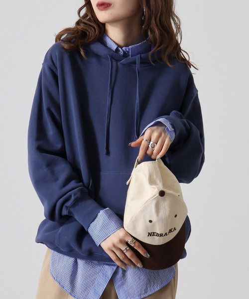 CROSS & STITCH（クロスステッチ）の「CROSS&STITCH ﾋﾟｸﾞﾒﾝﾄP/Oﾊﾟｰｶｰ（パーカー・メンズ・ブラック/ナチュラル/ネイビー・M/L/XL/XXL）」の22枚目の写真