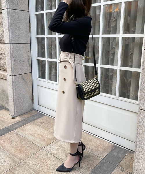 Julia Boutique（ジュリアブティック）の「千鳥柄ショルダーバッグ（ショルダーバッグ・レディース・ブラック・ONE）」の6枚目の写真