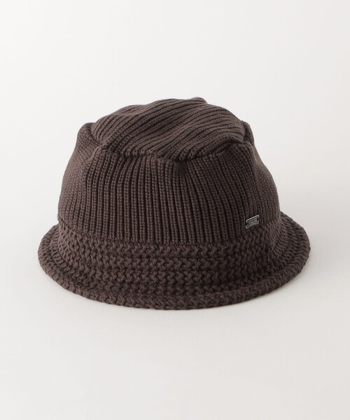 green label relaxing（グリーンレーベルリラクシング）の「GLR ロゴ ニット バケットハット（ハット・メンズ・ブラック/ダークブラウン・FREE）」の18枚目の写真