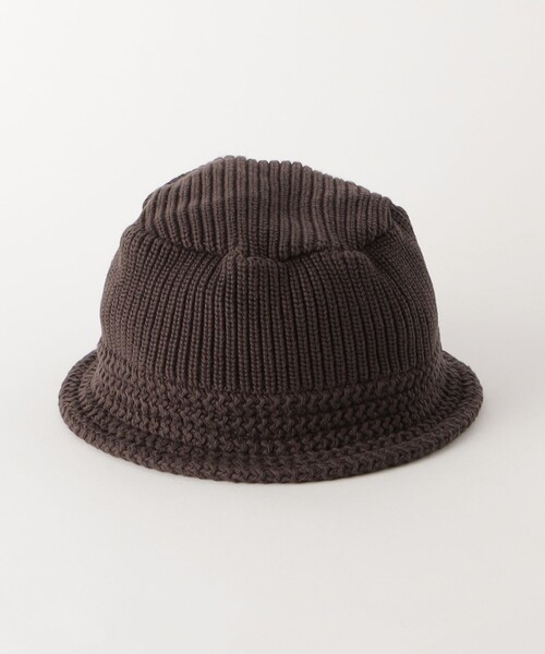 green label relaxing（グリーンレーベルリラクシング）の「GLR ロゴ ニット バケットハット（ハット・メンズ・ブラック/ダークブラウン・FREE）」の15枚目の写真