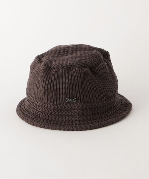 green label relaxing（グリーンレーベルリラクシング）の「GLR ロゴ ニット バケットハット（ハット・メンズ・ブラック/ダークブラウン・FREE）」の14枚目の写真