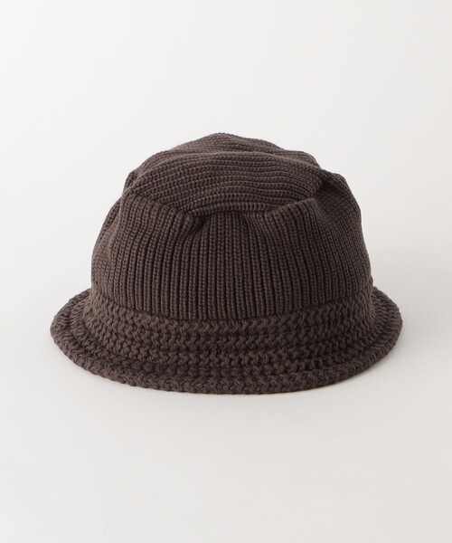 green label relaxing（グリーンレーベルリラクシング）の「GLR ロゴ ニット バケットハット（ハット・メンズ・ブラック/ダークブラウン・FREE）」の13枚目の写真