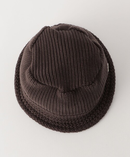 green label relaxing（グリーンレーベルリラクシング）の「GLR ロゴ ニット バケットハット（ハット・メンズ・ブラック/ダークブラウン・FREE）」の12枚目の写真