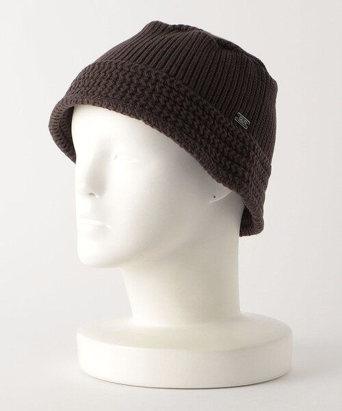 green label relaxing（グリーンレーベルリラクシング）の「GLR ロゴ ニット バケットハット（ハット・メンズ・ブラック/ダークブラウン・FREE）」の8枚目の写真