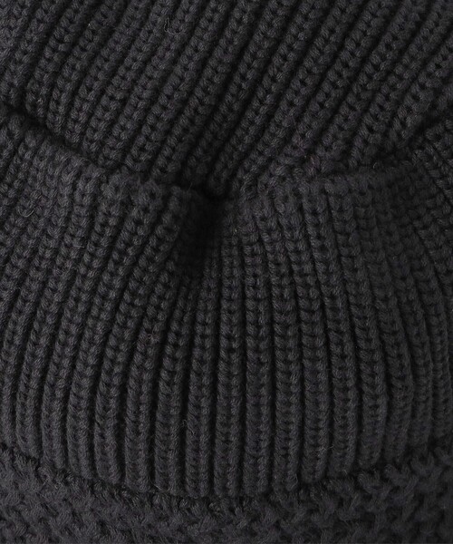 green label relaxing（グリーンレーベルリラクシング）の「GLR ロゴ ニット バケットハット（ハット・メンズ・ブラック/ダークブラウン・FREE）」の3枚目の写真