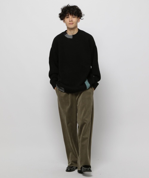 niko and...(ニコアンド)の「ポイントカラーニットプルオーバー(ニット/セーター・メンズ・イエロー/ブラック/アイボリー/ブルー・MEDIUM/LARGE)」の6枚目の写真