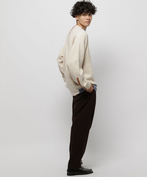 niko and...(ニコアンド)の「ポイントカラーニットプルオーバー(ニット/セーター・メンズ・イエロー/ブラック/アイボリー/ブルー・MEDIUM/LARGE)」の9枚目の写真