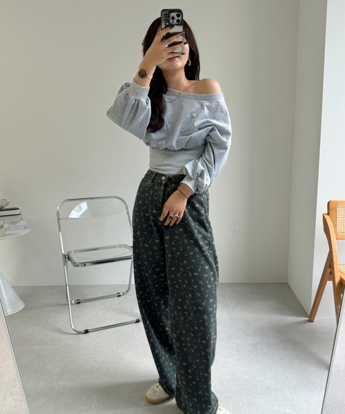 efill(エフィル)の「刺繍 ビッグ デニム パンツ(デニムパンツ・レディース・ブルー・M)」の17枚目の写真