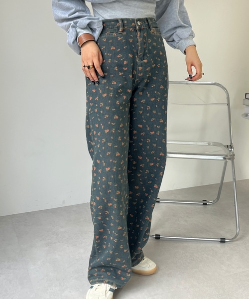 efill(エフィル)の「刺繍 ビッグ デニム パンツ(デニムパンツ・レディース・ブルー・M)」の20枚目の写真