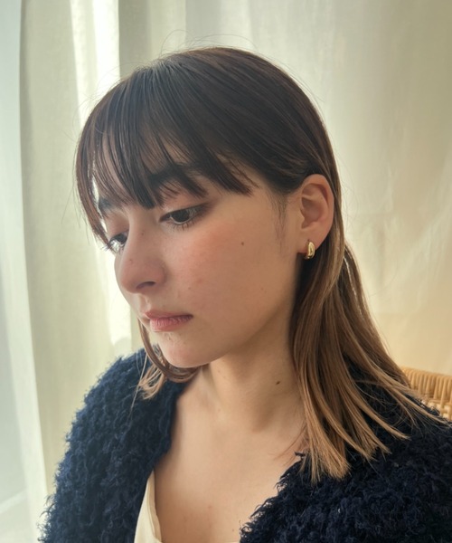 ciite'(シーテ)の「シンプル甲丸ミニ フープピアス (両耳用)(ピアス(両耳用)・レディース・シルバー/ゴールド・FREE)」の4枚目の写真