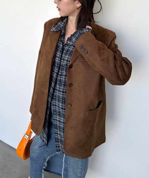 【セール】テクスチャオーバーシングルジャケット（テーラードジャケット）｜ENLIKE（エンリケ）