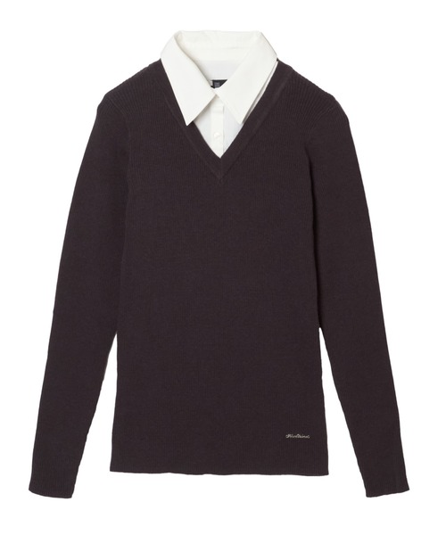 FCMM(エフシーエムエム)の「KNIT SHIRT/ニットシャツ(ニット/セーター・レディース・ブルー/ネイビー/グレー・SMALL/MEDIUM)」の16枚目の写真