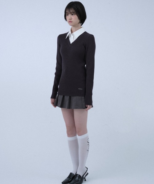 FCMM(エフシーエムエム)の「KNIT SHIRT/ニットシャツ(ニット/セーター・レディース・ブルー/ネイビー/グレー・SMALL/MEDIUM)」の10枚目の写真