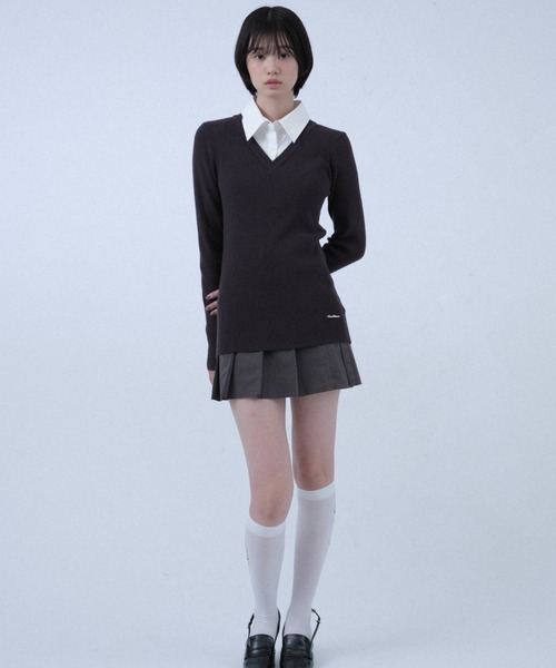 FCMM(エフシーエムエム)の「KNIT SHIRT/ニットシャツ(ニット/セーター・レディース・ブルー/ネイビー/グレー・SMALL/MEDIUM)」の11枚目の写真