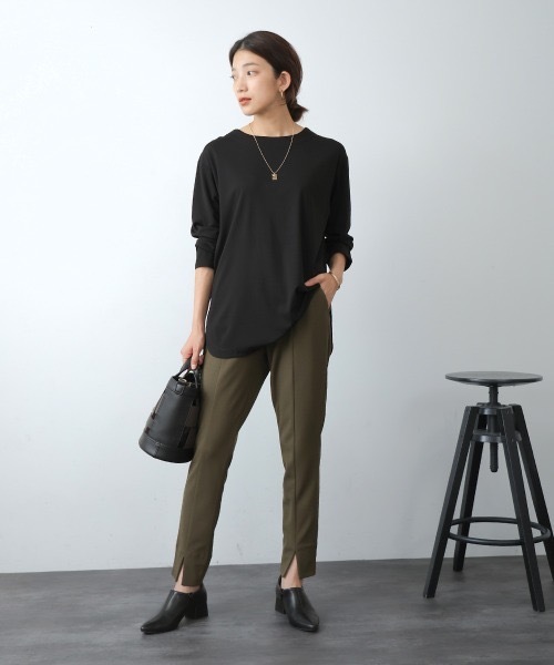Bou Jeloud(ブージュルード)の「ストレートカットパンツ(その他パンツ・レディース・カーキ/ブラック/キャメル・38/36/40)」の7枚目の写真