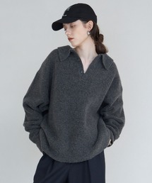 CREDONA | TEDDY KNIT POLO/テディニットポロ(ニット/セーター)