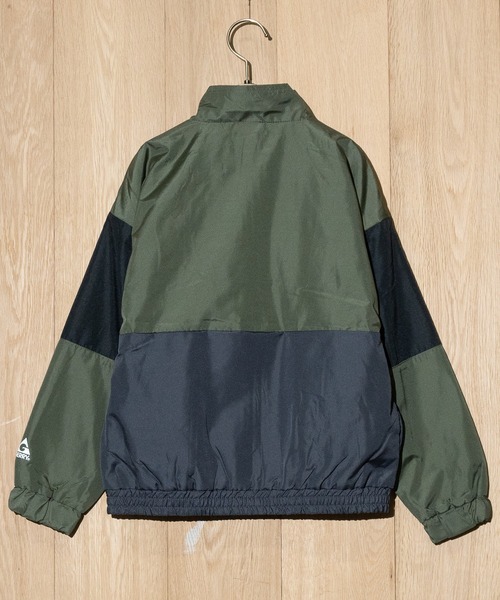 GERRY（ジェリー）の「【30】〔GERRY/ジェリー〕撥水ポリエステルタフタ 裏フリース トレーニングジャケット（ナイロンジャケット・キッズ・ブラック/カーキ・130/140/150/160）」の4枚目の写真