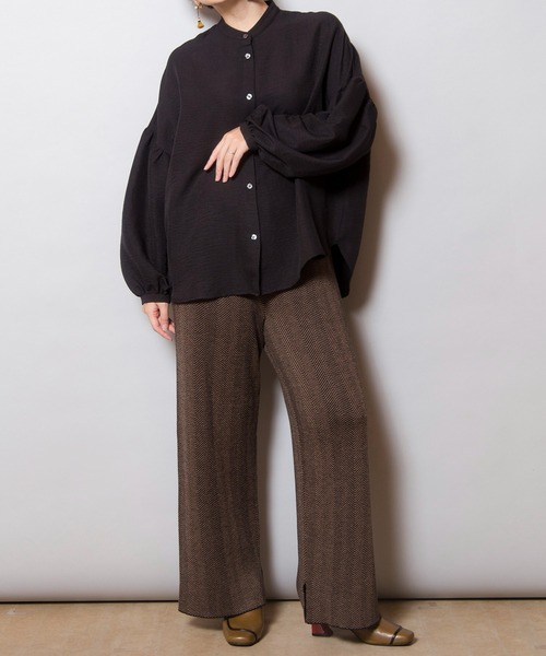 【セール】ギャザースリーブブラウス（シャツ/ブラウス）｜OSMOSIS（オズモーシス）