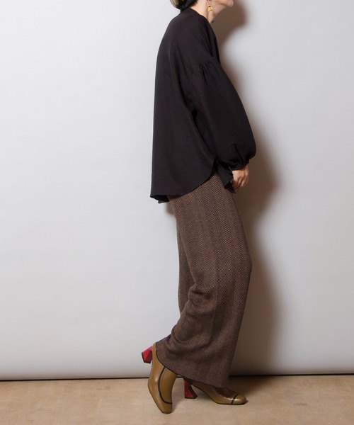 【セール】ギャザースリーブブラウス（シャツ/ブラウス）｜OSMOSIS（オズモーシス）