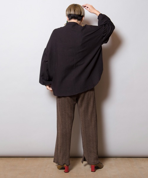 【セール】ギャザースリーブブラウス（シャツ/ブラウス）｜OSMOSIS（オズモーシス）