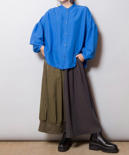 【セール】ギャザースリーブブラウス（シャツ/ブラウス）｜OSMOSIS（オズモーシス）