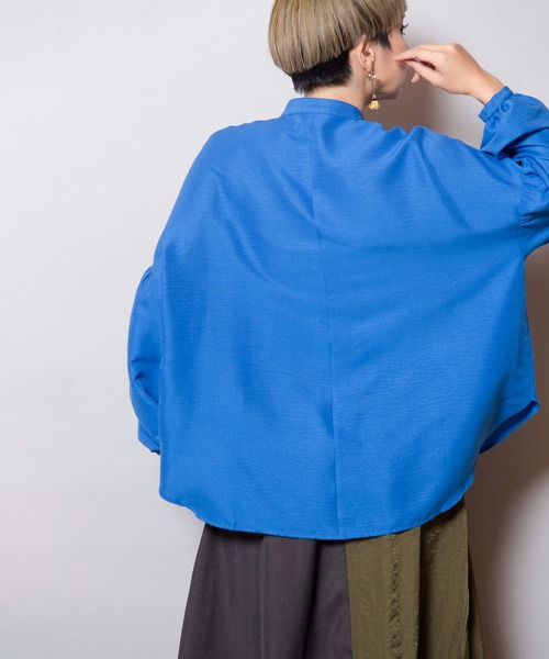 【セール】ギャザースリーブブラウス（シャツ/ブラウス）｜OSMOSIS（オズモーシス）