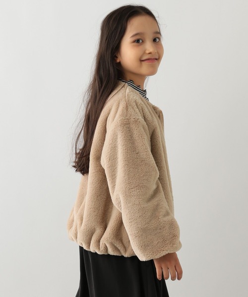 GLOBAL WORK Smile Seed Store(グローバルワーク スマイルシードストア)の「洗えるファージップブルゾン/キッズ/145420(ブルゾン・キッズ・ブルー/ブラウン/オフホワイト・110cm/150cm/120cm/130cm/140cm)」の4枚目の写真