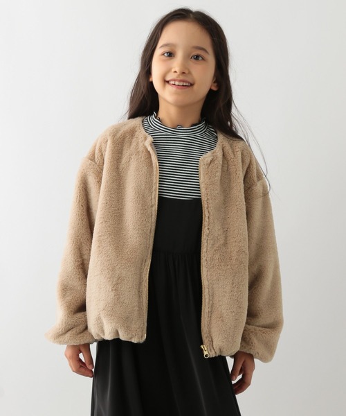 GLOBAL WORK Smile Seed Store(グローバルワーク スマイルシードストア)の「洗えるファージップブルゾン/キッズ/145420(ブルゾン・キッズ・ブルー/ブラウン/オフホワイト・110cm/150cm/120cm/130cm/140cm)」の5枚目の写真