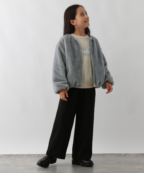 GLOBAL WORK Smile Seed Store(グローバルワーク スマイルシードストア)の「洗えるファージップブルゾン/キッズ/145420(ブルゾン・キッズ・ブルー/ブラウン/オフホワイト・110cm/150cm/120cm/130cm/140cm)」の7枚目の写真