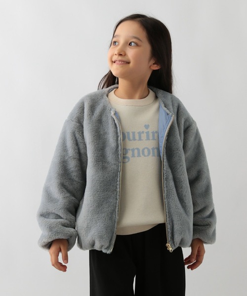 GLOBAL WORK Smile Seed Store(グローバルワーク スマイルシードストア)の「洗えるファージップブルゾン/キッズ/145420(ブルゾン・キッズ・ブルー/ブラウン/オフホワイト・110cm/150cm/120cm/130cm/140cm)」の10枚目の写真