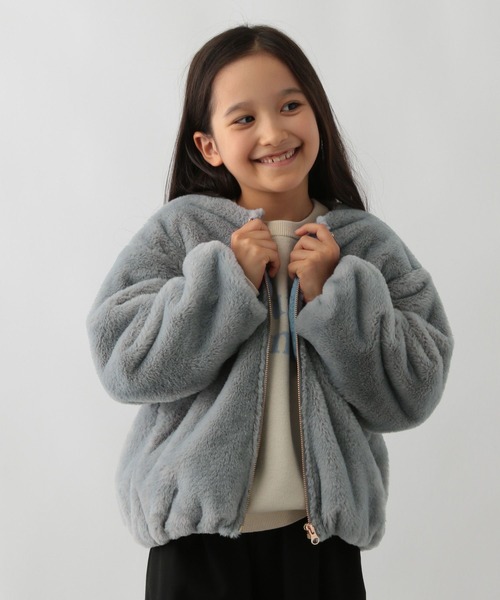 GLOBAL WORK Smile Seed Store(グローバルワーク スマイルシードストア)の「洗えるファージップブルゾン/キッズ/145420(ブルゾン・キッズ・ブルー/ブラウン/オフホワイト・110cm/150cm/120cm/130cm/140cm)」の11枚目の写真