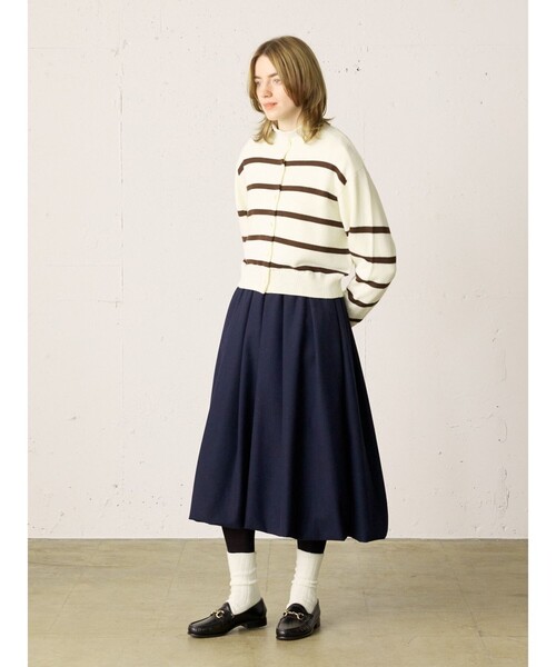 ミディウミ 24AW ウールバルーンスカート 定番人気 MIDIUMI（ミディウミ） ウール バルーンスカート / ロングスカート