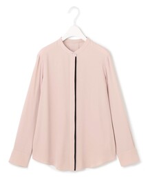 BackSatinAmunzen 5分袖バンドカラーブラウス（シャツ/ブラウス）｜ICB 