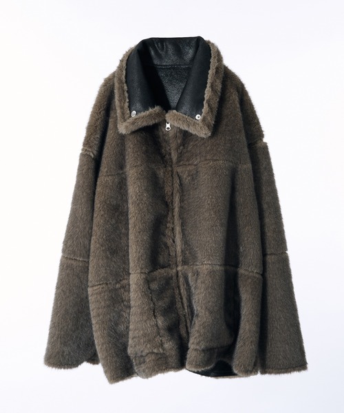 セール】REVERSIBLE FAKE MOUTON BOA JACKET/リバーシブルフェイク
