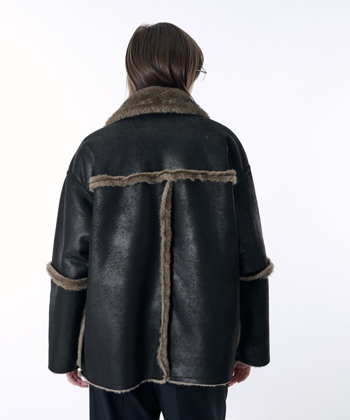 REVERSIBLE FAKE MOUTON BOA JACKET/リバーシブルフェイクムートン