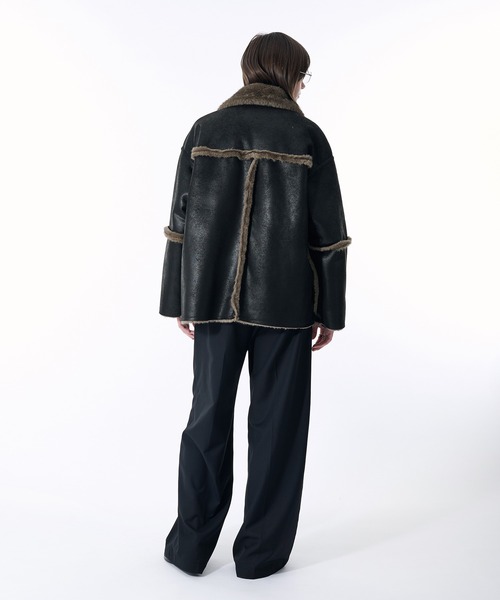 REVERSIBLE FAKE MOUTON BOA JACKET/リバーシブルフェイクムートン