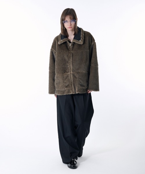 REVERSIBLE FAKE MOUTON BOA JACKET/リバーシブルフェイク