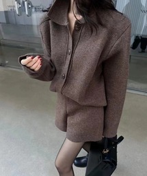 Diosfront | ポロ襟ニットカーディガン＆ニット短パンセットアップ(セットアップ)