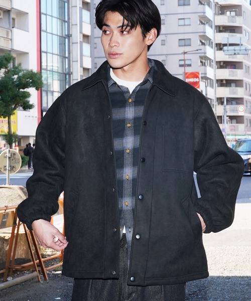 セール】裏ボアフェイクムートンコーチジャケット（ムートンコート