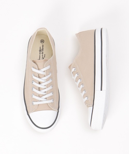 ikka（イッカ）の「【伸びる靴ひも】撥水キャンバススニーカー（スニーカー・レディース・ホワイト/ダークベージュ/オレンジ/ブルー/ブラック・M/L/XL）」の3枚目の写真