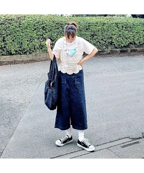 ikka（イッカ）の「【伸びる靴ひも】撥水キャンバススニーカー（スニーカー・レディース・ホワイト/ダークベージュ/オレンジ/ブルー/ブラック・M/L/XL）」の10枚目の写真