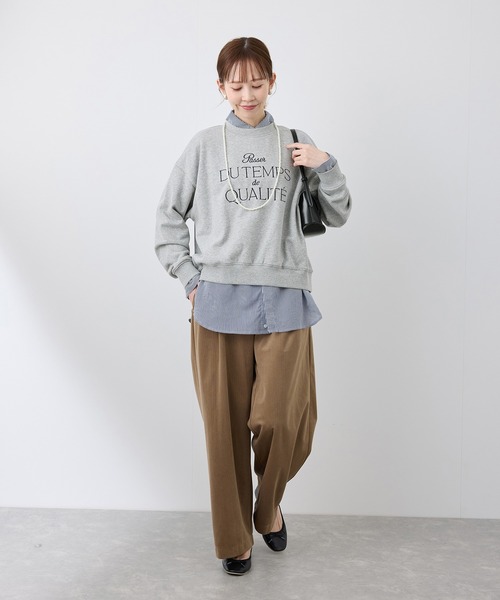 ROPE' PICNIC（ロペピクニック）の「ロゴ刺繍スウェット/吸水速乾・リンクコーデ（スウェット・レディース・グレー系その他/サックスブルー/ライトグレー/ピンク・38）」の6枚目の写真