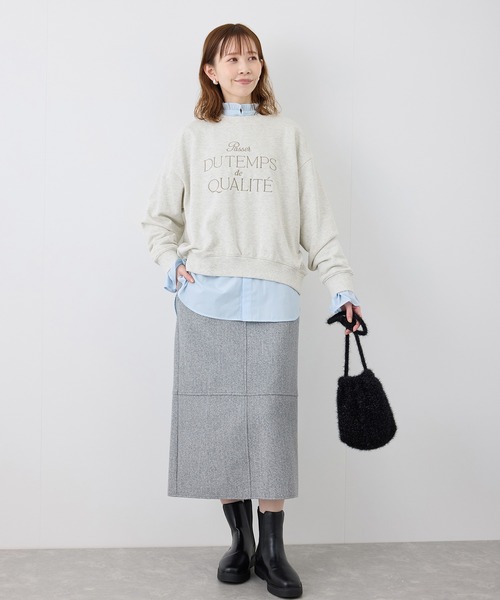 ROPE' PICNIC（ロペピクニック）の「ロゴ刺繍スウェット/吸水速乾・リンクコーデ（スウェット・レディース・グレー系その他/サックスブルー/ライトグレー/ピンク・38）」の10枚目の写真