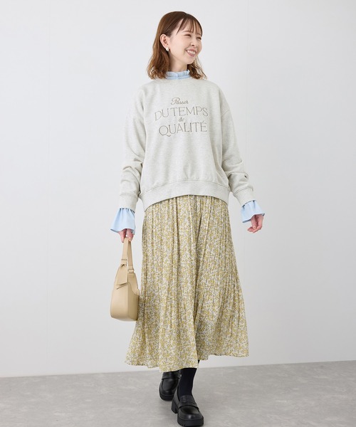 ROPE' PICNIC（ロペピクニック）の「ロゴ刺繍スウェット/吸水速乾・リンクコーデ（スウェット・レディース・グレー系その他/サックスブルー/ライトグレー/ピンク・38）」の16枚目の写真