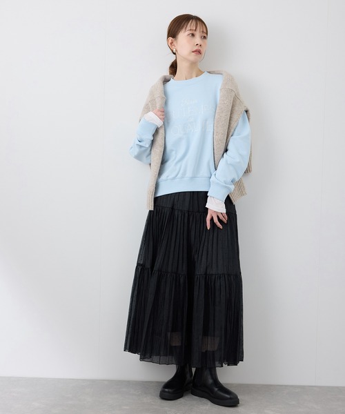 ROPE' PICNIC（ロペピクニック）の「ロゴ刺繍スウェット/吸水速乾・リンクコーデ（スウェット・レディース・グレー系その他/サックスブルー/ライトグレー/ピンク・38）」の18枚目の写真